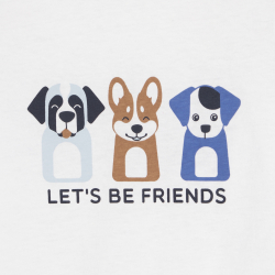 تيشيرت أبيض مطبوع عليه صور...